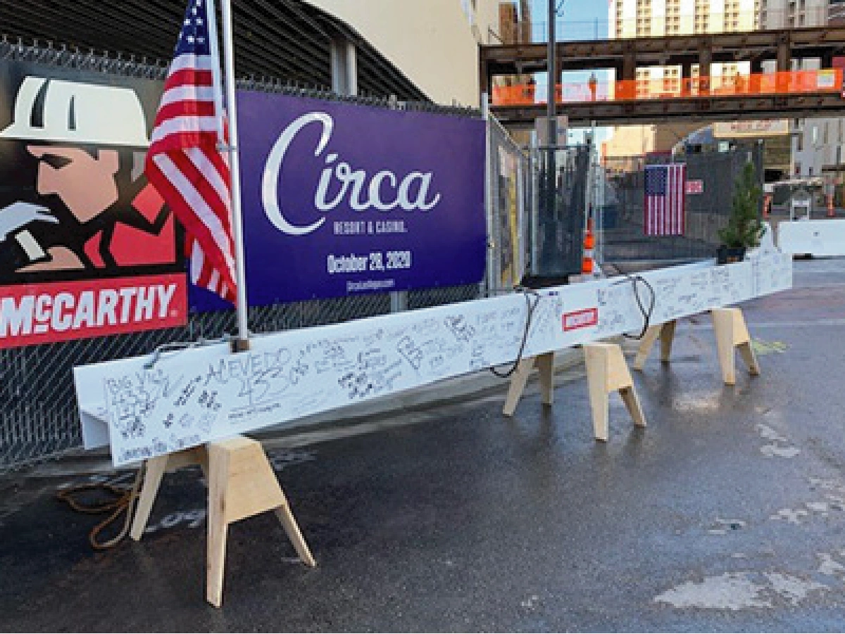 Final beam raised in 'topping out' at Circa in downtown Las Vegas
