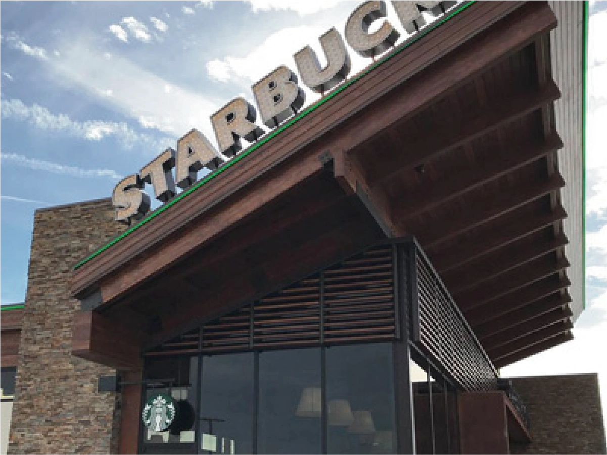 Fire Pits, Murals, and a View of the Sunset Highlight This New 24/7 Starbucks