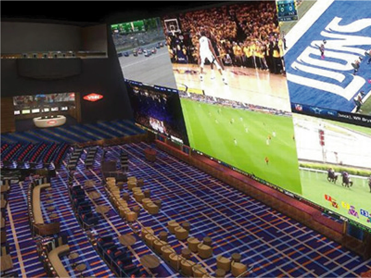 Inside the building of the state-of-the-art Circa sportsbook